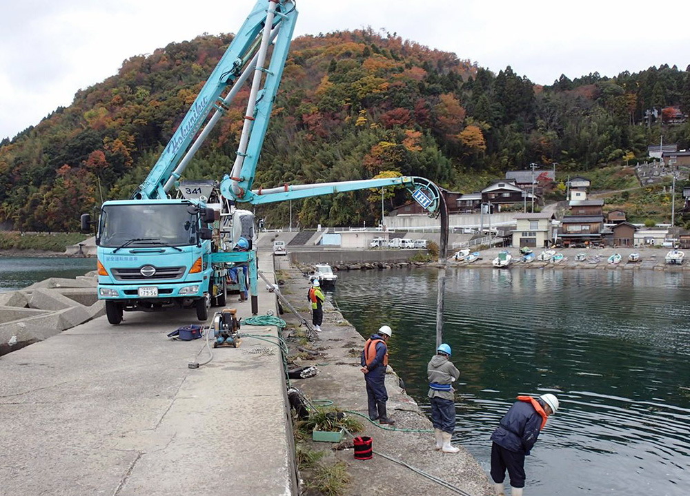 多田漁港　水中不分離　コンクリート工のイメージ画像